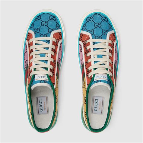 gucci sneaker multicolor|gucci denim sneakers.